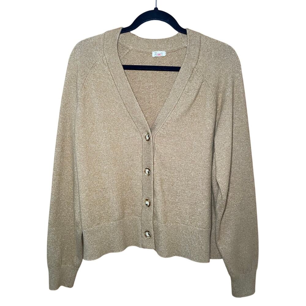 Chic Faherty Tan Long Sleeve Cardigan Sweater - Cozy & Stylish
